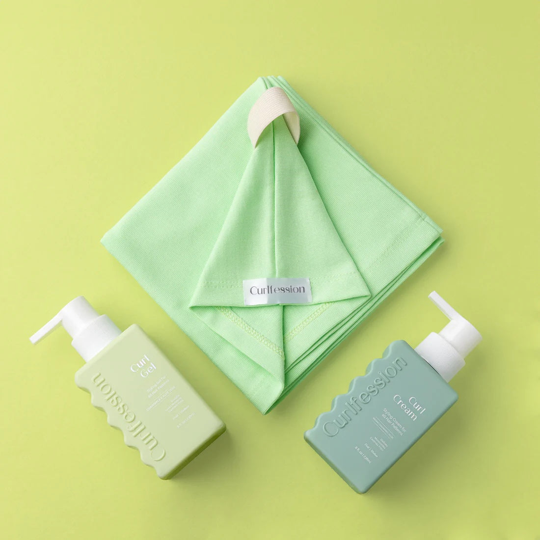 TBC cool gel ・wash foam・creamセット Big-T Combo: Curl Cream, Curl Gel & Turban/Towel – Curlfession